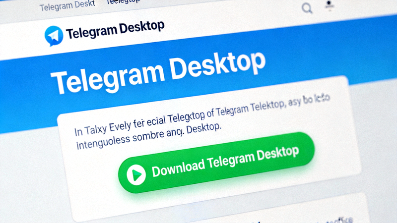 Telegram Desktop官方网站首页截图，显示官方下载按钮