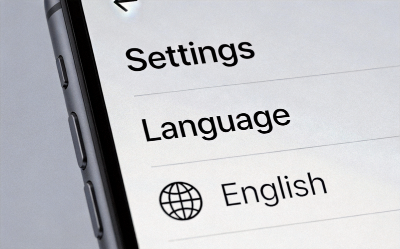 Telegram设置界面中Language语言选项的位置截图