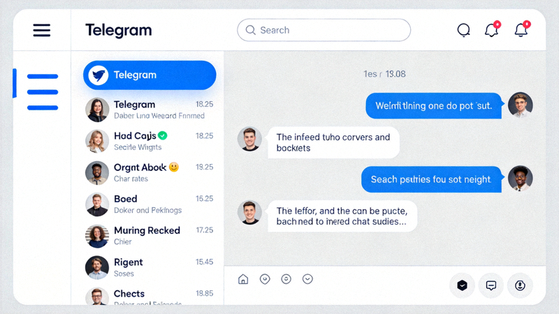 Telegram桌面版主界面，高亮显示左上角的三条横线菜单按钮