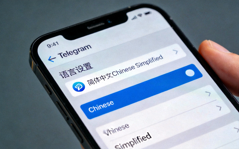 在Telegram语言列表中选择简体中文Chinese Simplified的截图